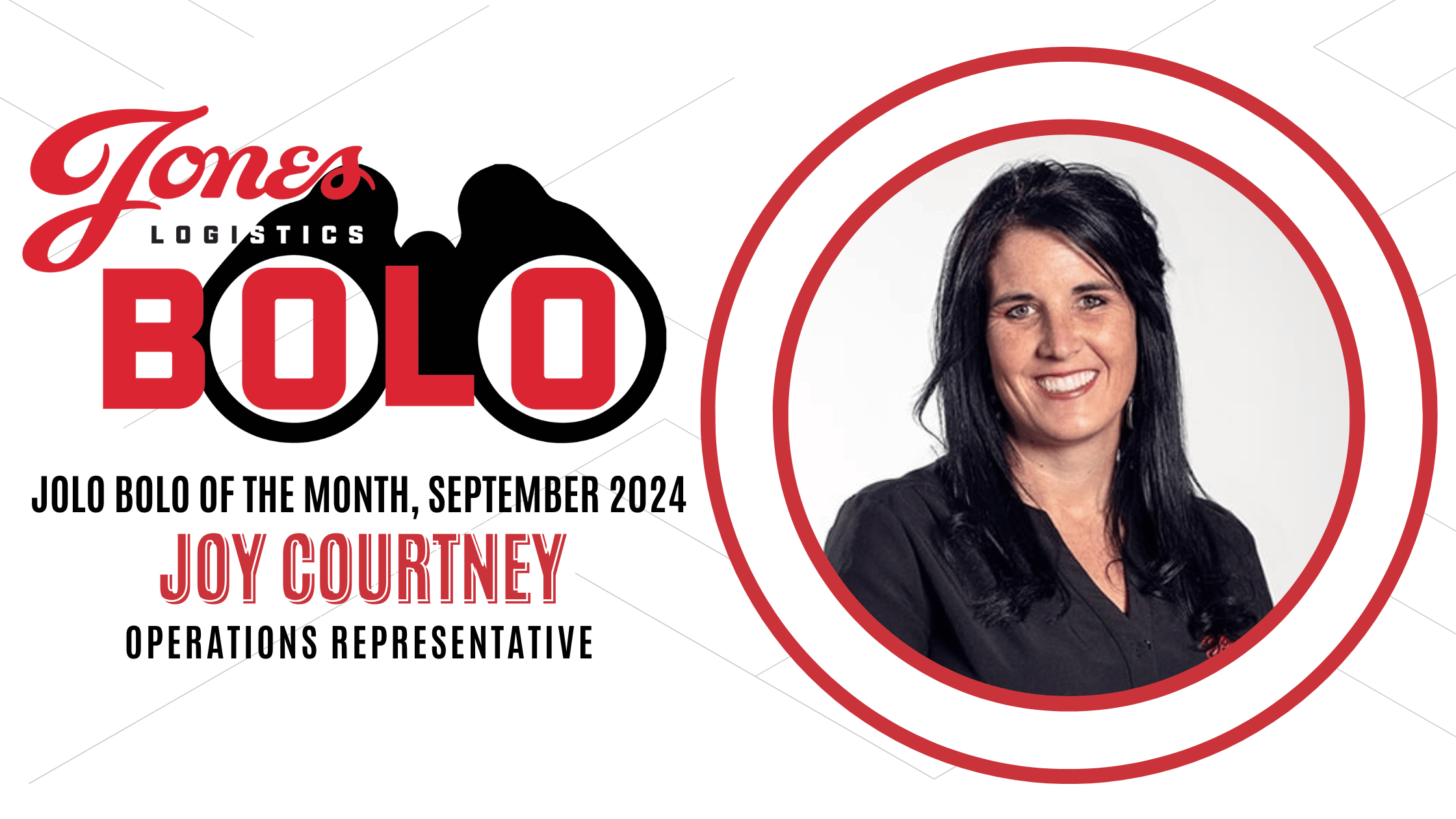 Joy Courtney has been awarded JoLo BOLO for September 2024.